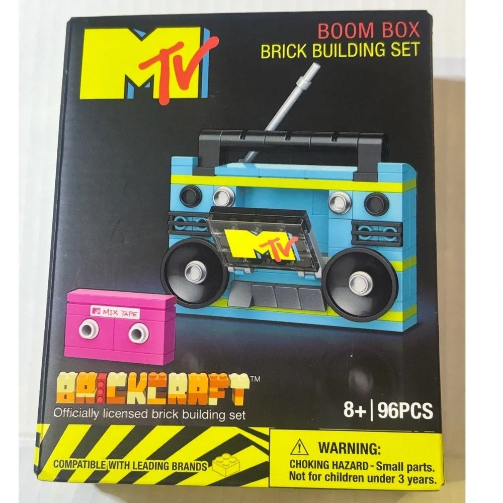 MTV Boom Box Brick Building Set Brickcraft 72007MTV 90s Retro 96 Pieces New